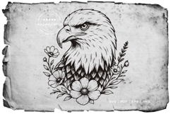 Majestic Eagle with Roses SVG Product Image 2