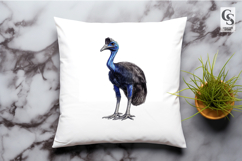 Watercolor Cassowary Bird Clipart Sublimation PNG Product Image 3