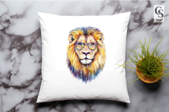 Lion With Glasses Clipart Sublimation PNG Product Image 2