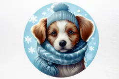 Christmas Dog Ornaments Engraved Clipart PNG Product Image 2