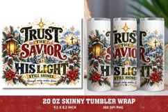 Jesus Brings Peace Hope Joy Tumbler Wrap, Christian Christma Product Image 1