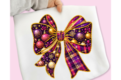 Christmas Bow PNG, Coquette Christmas Sublimation, Christmas Product Image 3