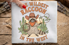 Wildest Raccoon In The West PNG Cowboy Raccoon Sublimation Product Image 1