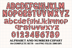 Valentine Alphabet Clip Art, valentines day letters doodle Product Image 2