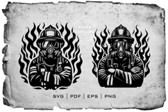 Firefighter Silhouette Vector Illustration Product Image 2