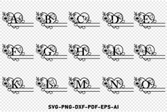 Flower Monogram Split Letters, Floral Monogram Font SVG File Product Image 9