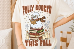 Fully Booked Ghost Png, Bookish Halloween Sublimation PNG. Product Image 2