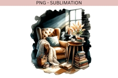 Book nook png design for T-shirts Product Image 2