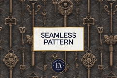 Antique Keys Pattern | Gothic Vintage Texture Product Image 3