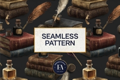 Vintage Book Quills Pattern | Dark Academia Paper Product Image 3