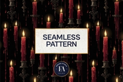 Gothic Candle Pattern | Dark Burning Candles Texture Product Image 3