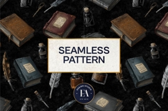 Vintage Book Quills Pattern | Dark Academia Paper Product Image 3