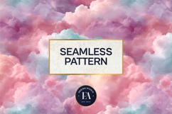 Pastel Cloud Pattern | Watercolor Sky Texture Product Image 3