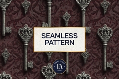 Antique Keys Pattern | Gothic Vintage Texture Product Image 3