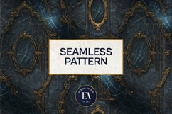 Cracked Mirror Frame Pattern | Black Gold Baroque Product Image 3