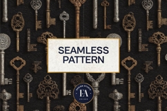 Antique Keys Pattern | Gothic Vintage Texture Product Image 3