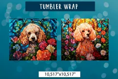 Poodle tumbler wrap | Flower dog tumbler Product Image 3