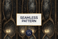 Cracked Mirror Frame Pattern | Black Gold Baroque Product Image 3