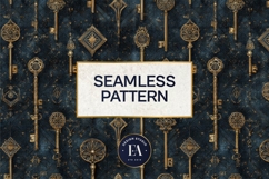 Antique Keys Pattern | Gothic Vintage Texture Product Image 3