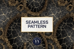 Cracked Mirror Frame Pattern | Black Gold Baroque Product Image 3