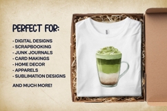 Matcha Latte Clipart Bundle 5 PNG Product Image 3