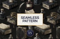 Vintage Book Quills Pattern | Dark Academia Paper Product Image 3