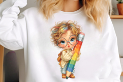 Whimsical School Boy Clipart Product Image 3