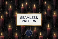 Gothic Candle Pattern | Dark Burning Candles Texture Product Image 2