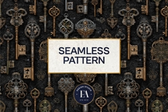 Antique Keys Pattern | Gothic Vintage Texture Product Image 3