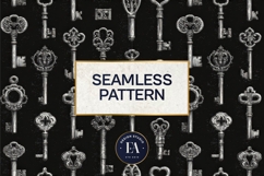 Antique Keys Pattern | Gothic Vintage Texture Product Image 3