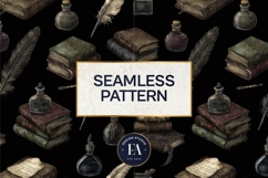 Vintage Book Quills Pattern | Dark Academia Paper Product Image 3