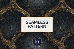 Cracked Mirror Frame Pattern | Black Gold Baroque Product Image 3