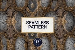 Cracked Mirror Frame Pattern | Black Gold Baroque Product Image 3