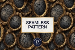 Cracked Mirror Frame Pattern | Black Gold Baroque Product Image 3