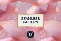 Sparkly Ribbon Texture | Pink Sheer Ribbon Pattern Product Image 3