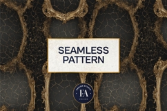 Cracked Mirror Frame Pattern | Black Gold Baroque Product Image 3