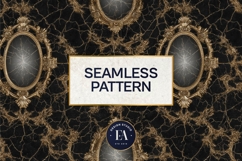 Cracked Mirror Frame Pattern | Black Gold Baroque Product Image 3