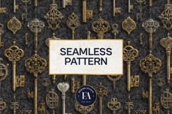 Antique Keys Pattern | Gothic Vintage Texture Product Image 3
