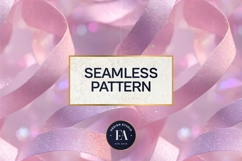 Sparkly Ribbon Texture | Pink Sheer Ribbon Pattern Product Image 3