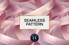 Sparkly Ribbon Texture | Pink Sheer Ribbon Pattern Product Image 3
