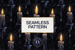 Gothic Candle Pattern | Dark Burning Candles Texture Product Image 3