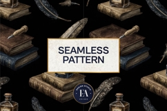 Vintage Book Quills Pattern | Dark Academia Paper Product Image 3