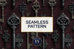 Antique Keys Pattern | Gothic Vintage Texture Product Image 3