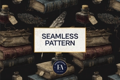 Vintage Book Quills Pattern | Dark Academia Paper Product Image 3