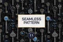 Antique Keys Pattern | Gothic Vintage Texture Product Image 3