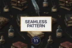 Vintage Book Quills Pattern | Dark Academia Paper Product Image 3