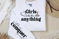 Girls can do anything Sleeve SVG PNG Product Image 2