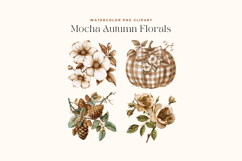 Mocha Autumn Florals Clipart Product Image 2