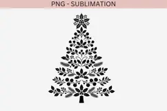 Christmas tree silhouette png design for T-shirts Product Image 2