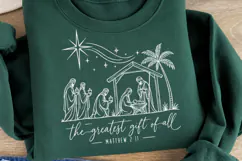 Greatest Gift of All Nativity PNG, Matthew 2:11 Christian Ch Product Image 2